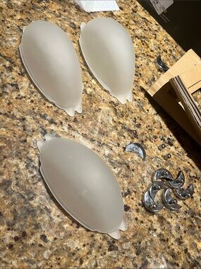 Philips forecast 3 globe lamp replacements and cresent shaped sconse hardware